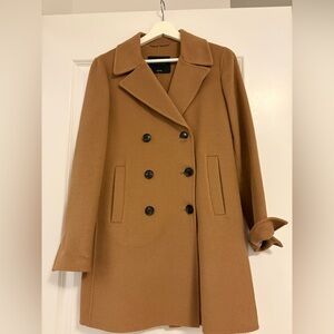 Massimo Dutti Tan Pea Coat